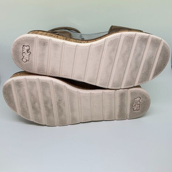 Coach Tallulah Brown Signature Print Platform Ankle Strap Sandals Size 6B - Picture 9 of 14